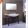 Modern Rubber wood bathroom cabinet with single bath mirror